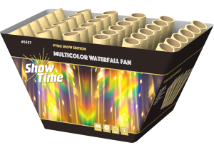 Multicolor waterfall fan