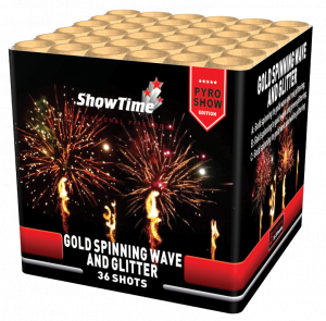 Gold spinning wave and glitter